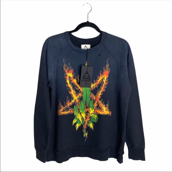 RELISTED 👹 LAST ONE 👺UNIF BURNING WEED ON FIRE RING PENTAGRAM DISTRESSED - Picture 5 of 9